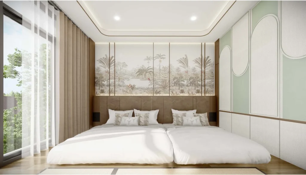 Master Bedroom, Interior design for montessori house located in Banbung Chonburi