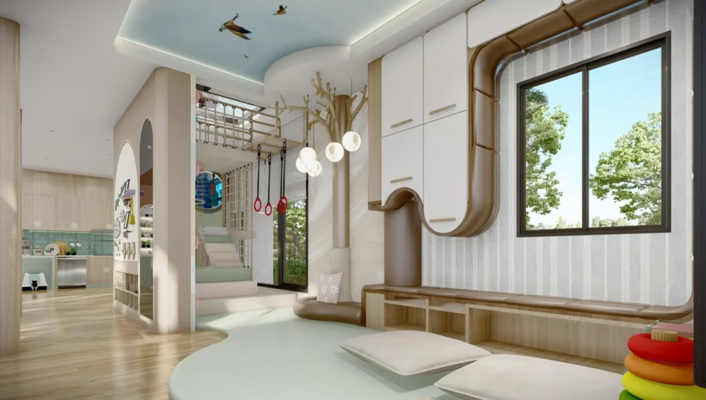 Living area, Interior design for montessori house located in Banbung Chonburi