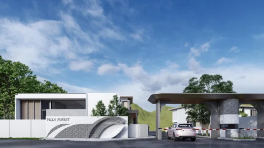 Main gate at Villa Forest Chonburi